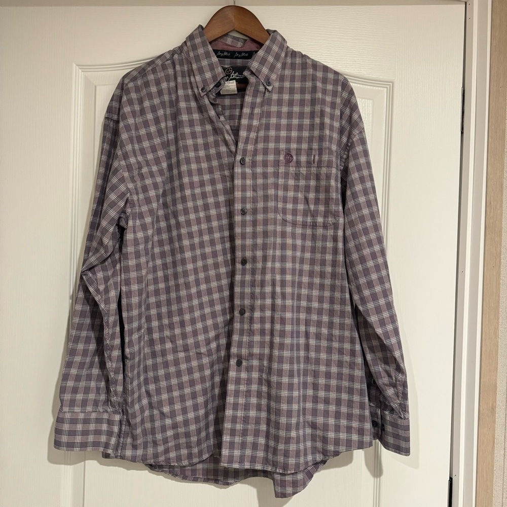 George Strait Men’s Plaid Wrangler Button Down XL
